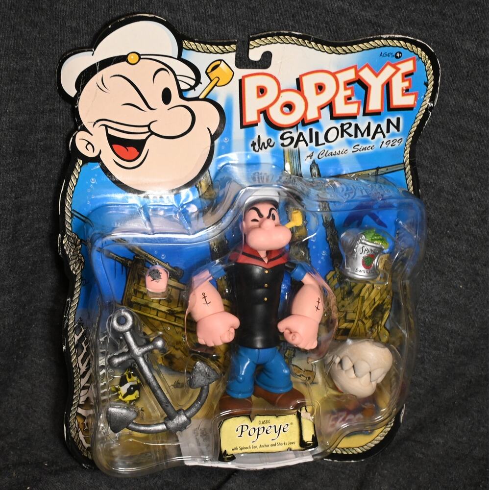VINTAGE 2001 Mezco Toyz Classic Popeye the Sailorman Classic Figure 5"